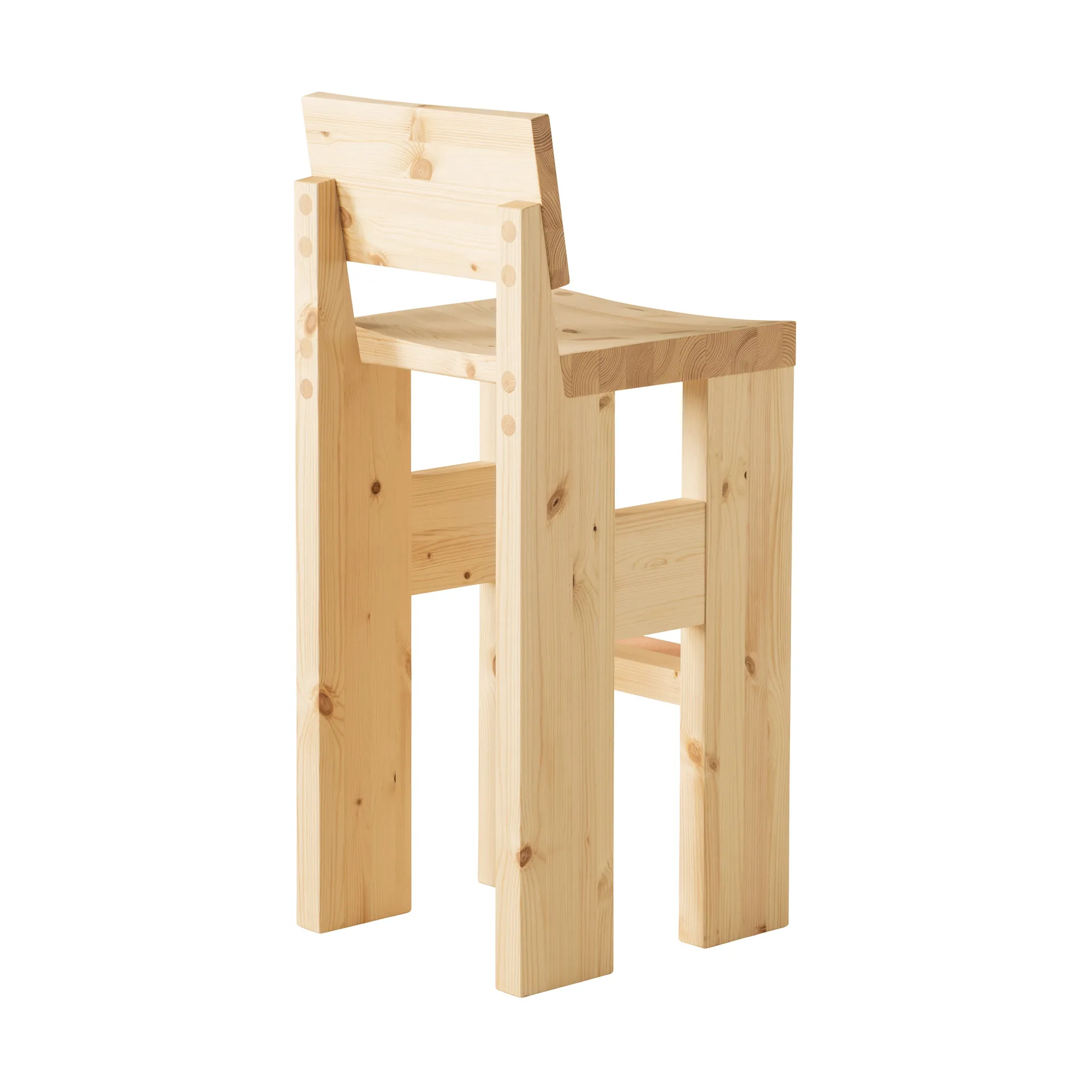 Tabouret de bar 001 Bar Stool, Pin en huile-cire mat, 75 cm Vaarnii