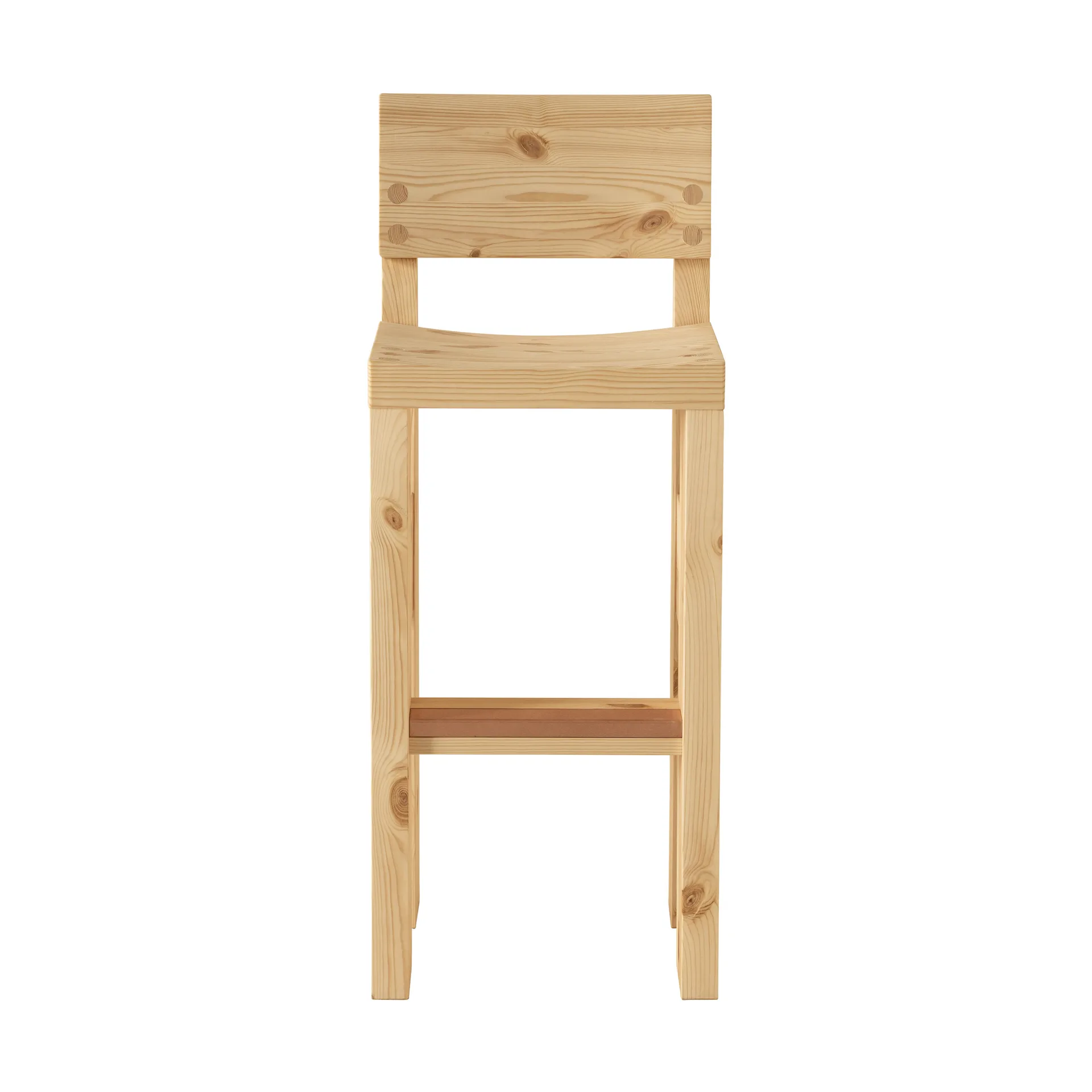 Tabouret de bar 001 Bar Stool, Pin en huile-cire mat, 75 cm Vaarnii
