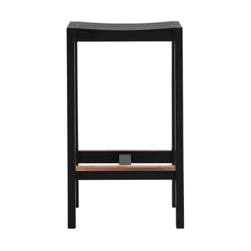 Tabouret de bar 016 Maasto Bar Stool - Pin de sapin teinté noir, 65 cm - Vaarnii