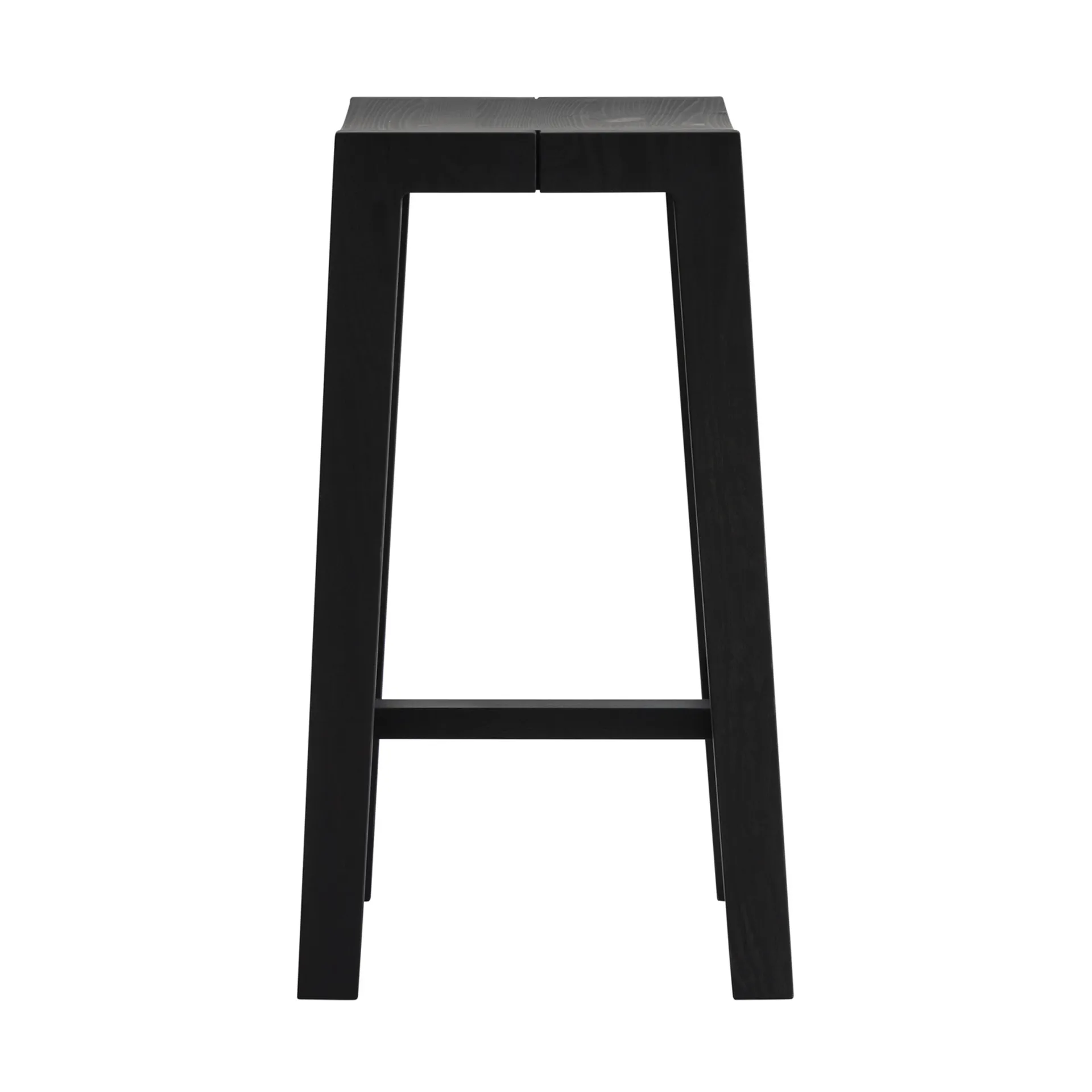 Tabouret de bar 016 Maasto Bar Stool, Pin de sapin teinté noir, 65 cm Vaarnii