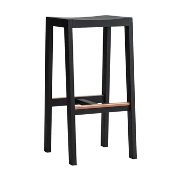 Tabouret de bar 016 Maasto Bar Stool - Pin de sapin teinté noir, 75 cm - Vaarnii
