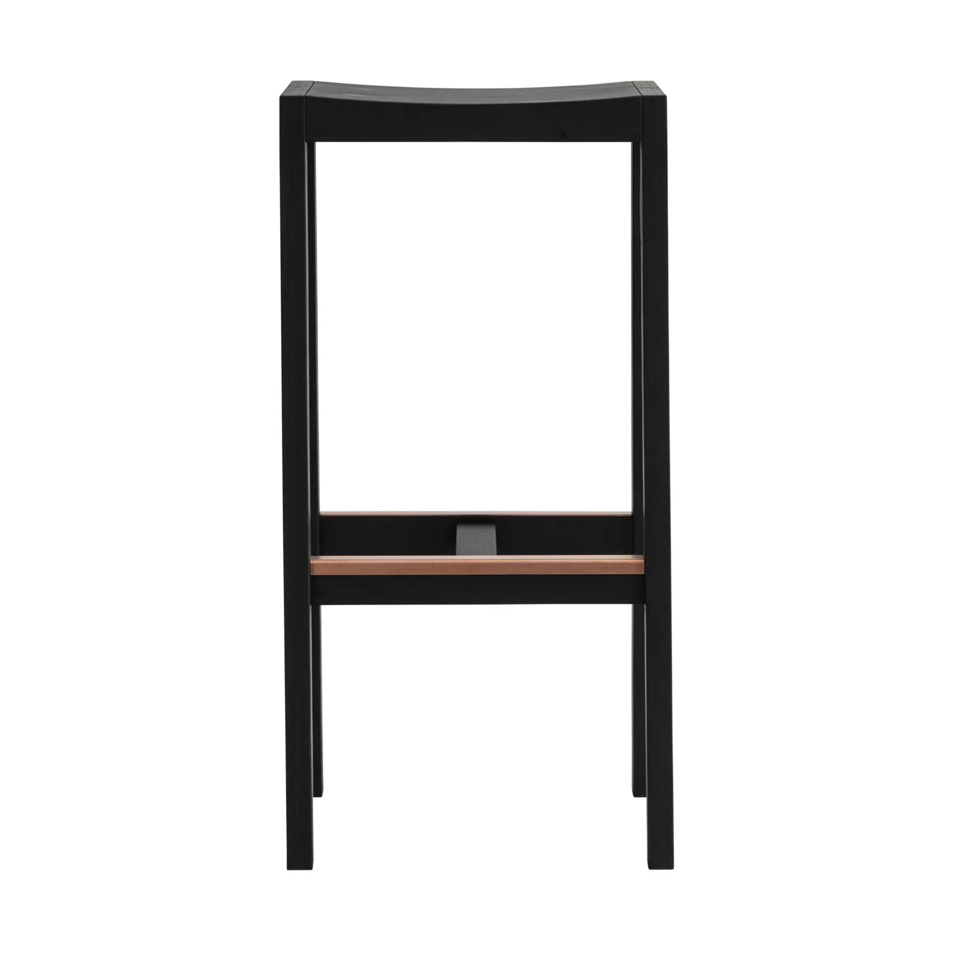 Tabouret de bar 016 Maasto Bar Stool, Pin de sapin teinté noir, 75 cm Vaarnii