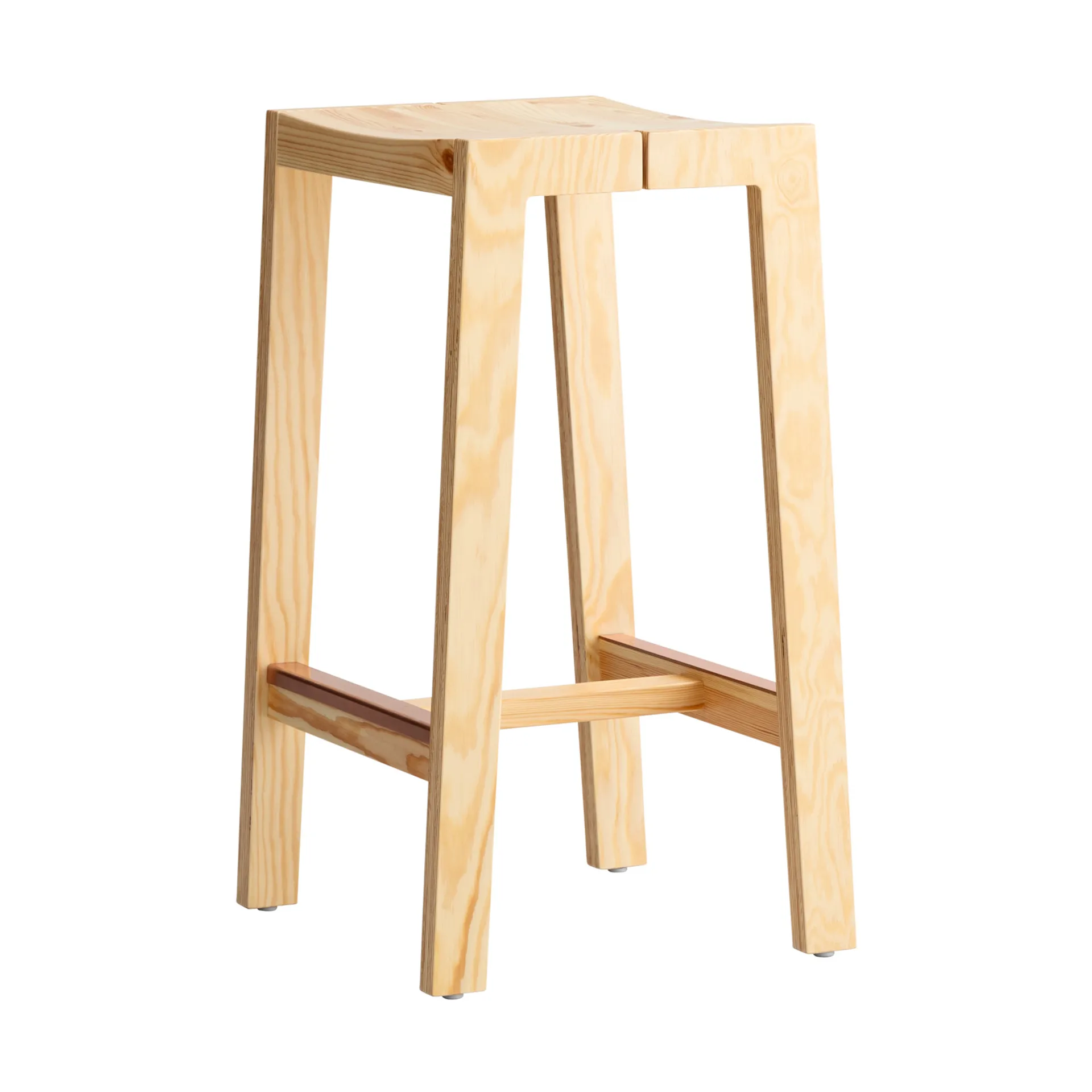 Tabouret de bar 016 Maasto Bar Stool, Pin en huile-cire mat, 65 cm Vaarnii
