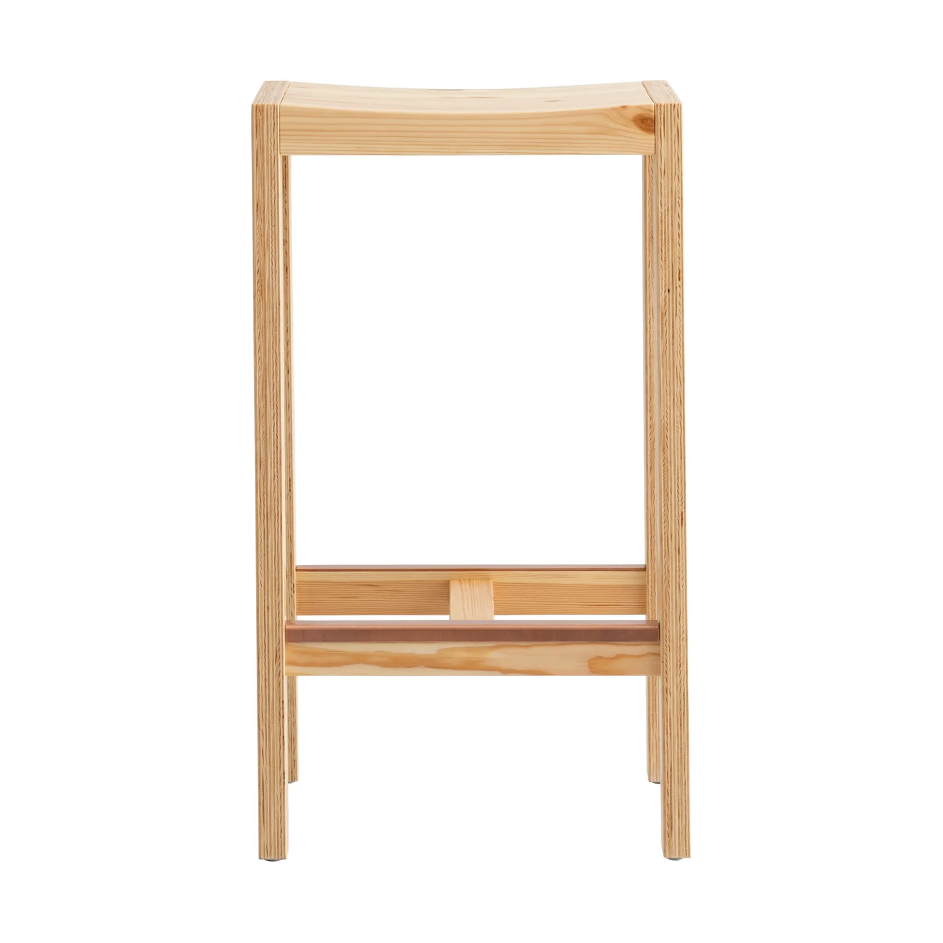 Tabouret de bar 016 Maasto Bar Stool, Pin en huile-cire mat, 65 cm Vaarnii