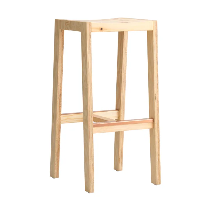 Tabouret de bar 016 Maasto Bar Stool - Pin en huile-cire mat, 75 cm - Vaarnii