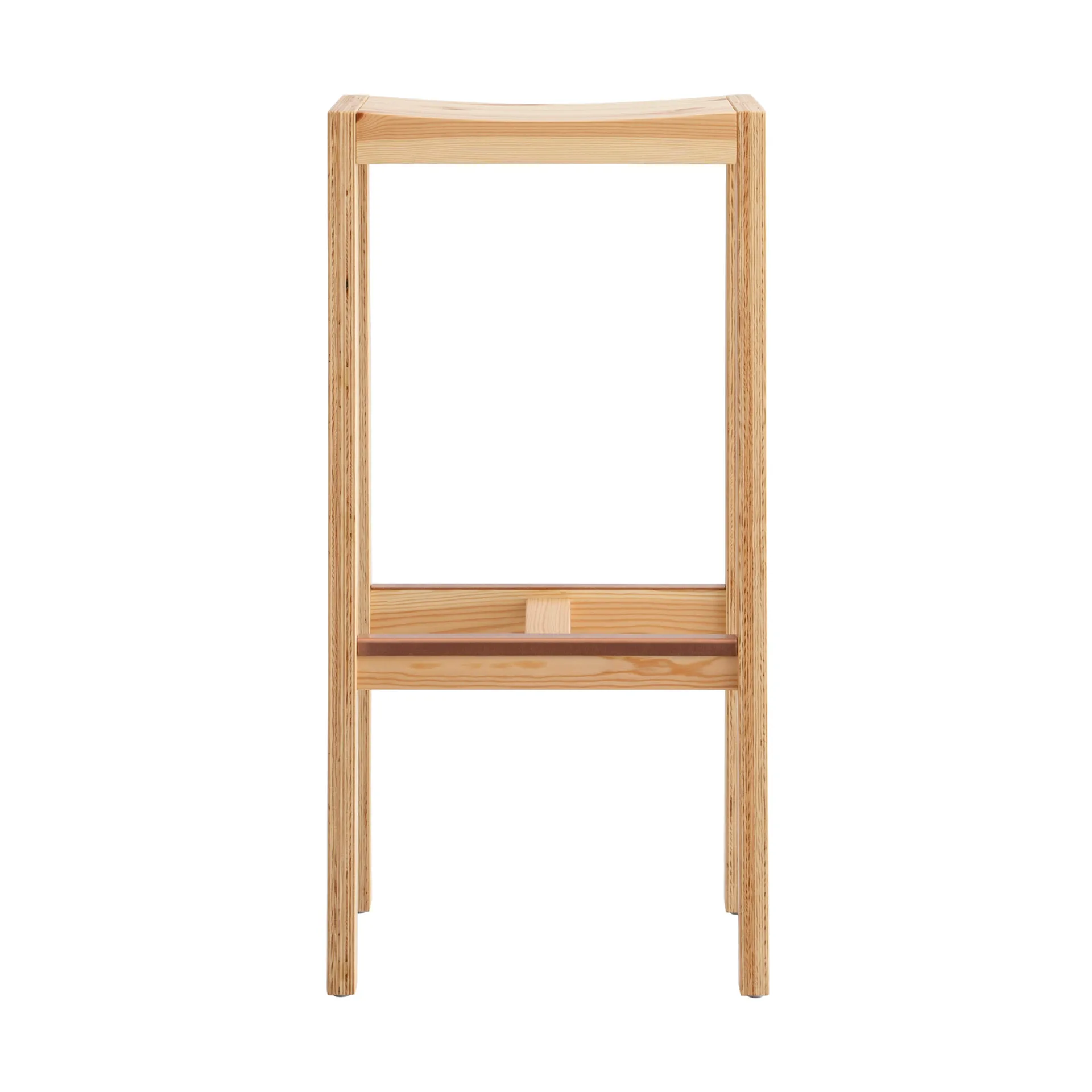 Tabouret de bar 016 Maasto Bar Stool, Pin en huile-cire mat, 75 cm Vaarnii
