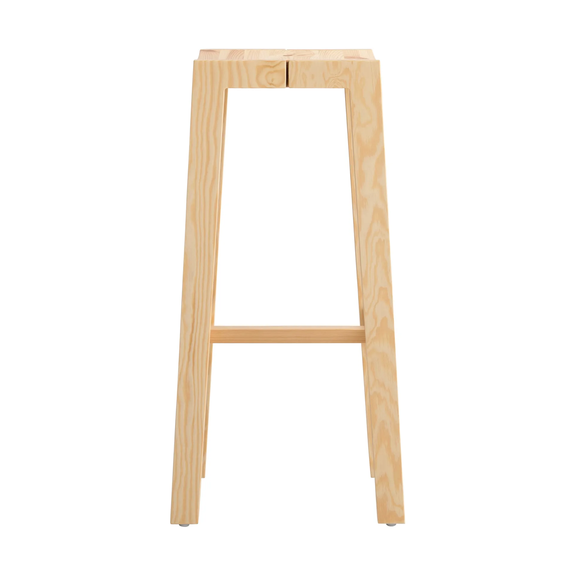 Tabouret de bar 016 Maasto Bar Stool, Pin en huile-cire mat, 75 cm Vaarnii