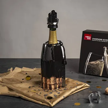 Bouchon et verseur à champagne Vacuvin - Noir - Vacuvin