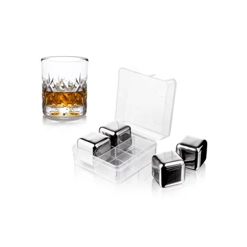 Pierres à whisky Vacuvin - Acier inoxydable, lot de 4 - Vacuvin