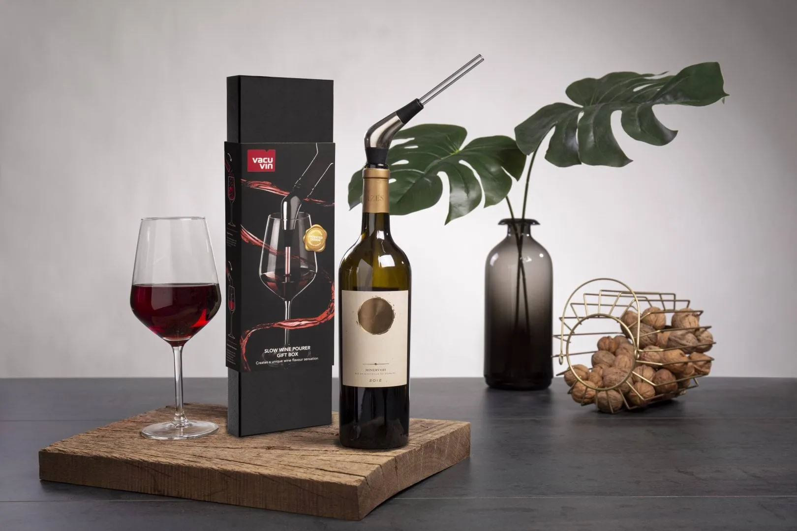 Slow Pourer giftset Vacuvin, Noir Vacuvin