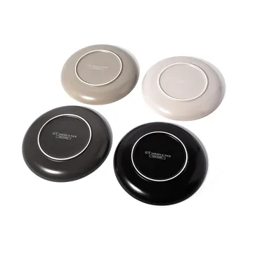 Assiette Gastro Ø25 cm, lot de 4 - Blanc, gris sable, anthracite, noir - Vargen & Thor