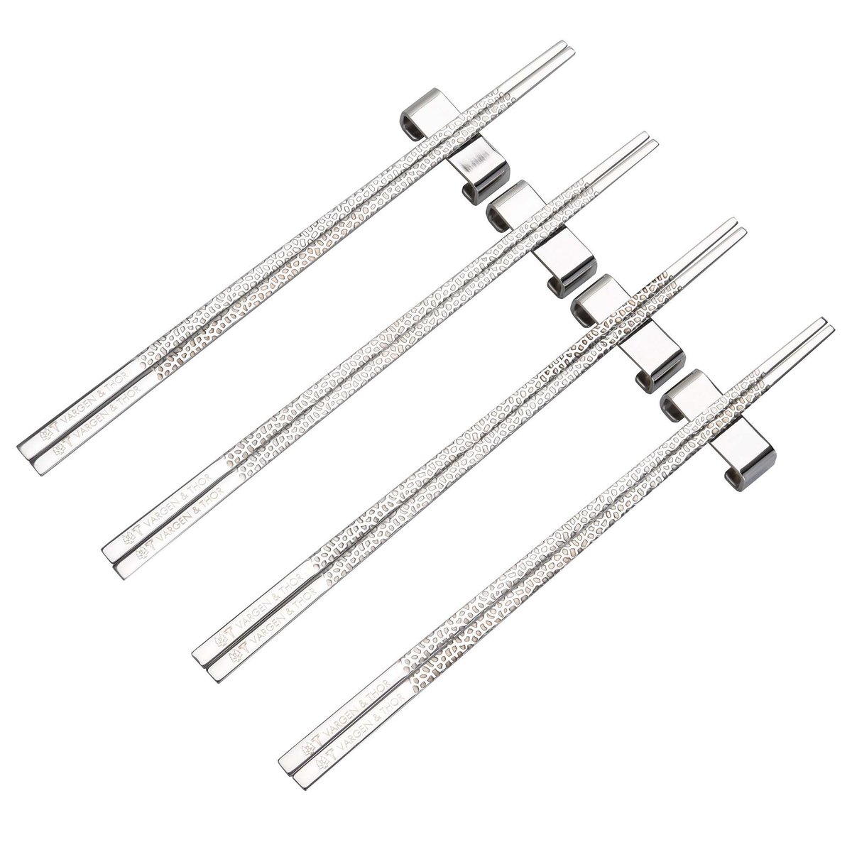 Vargen & Thor Baguettes Kito Chopsticks Lot de 4 Argenté