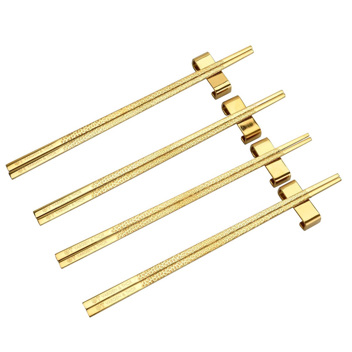 Vargen & Thor Baguettes Kito Chopsticks Lot de 4 Laiton