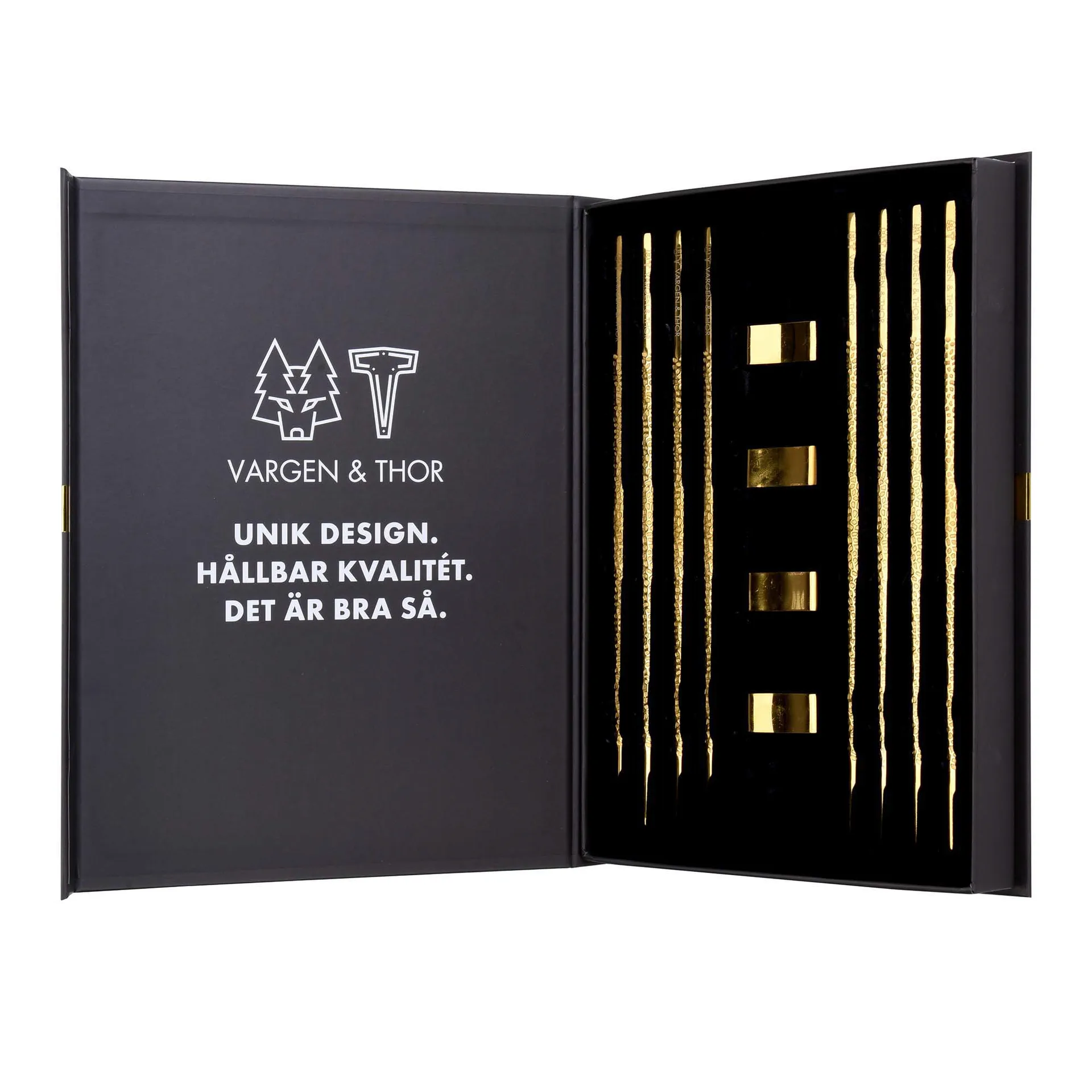 Baguettes Kito Chopsticks Lot de 4, Laiton Vargen & Thor