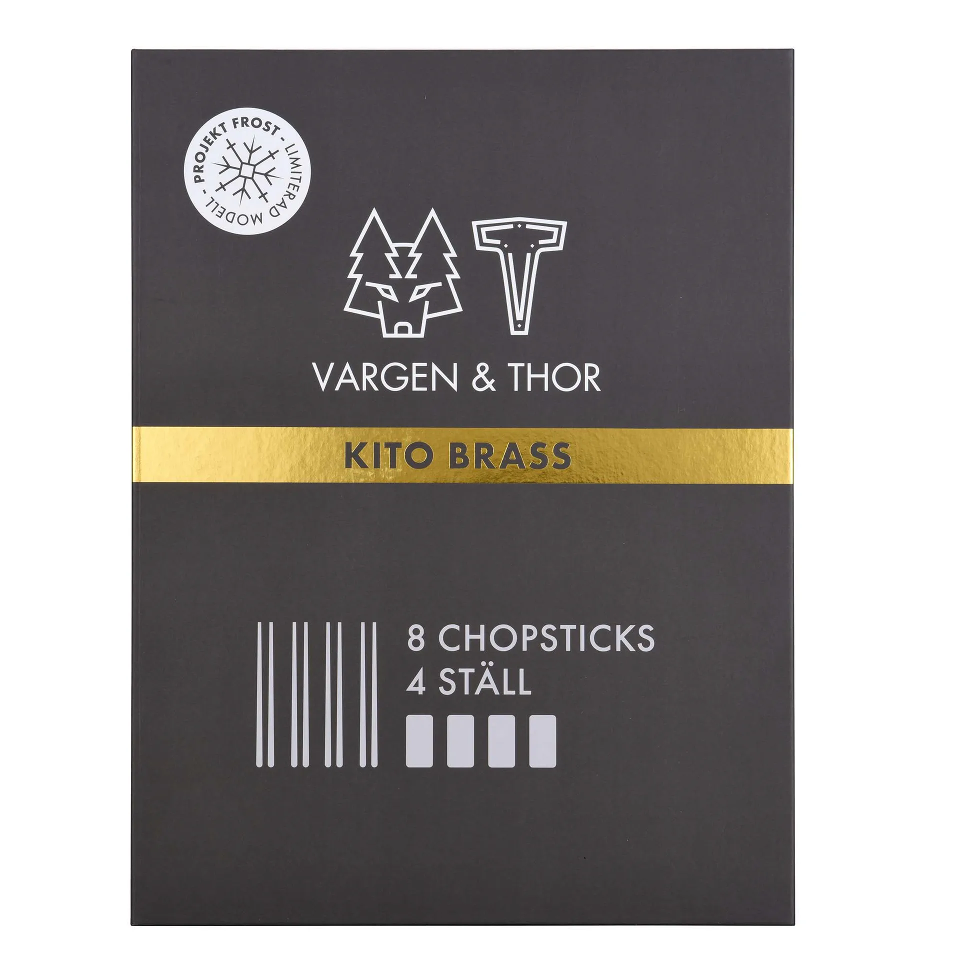 Baguettes Kito Chopsticks Lot de 4, Laiton Vargen & Thor