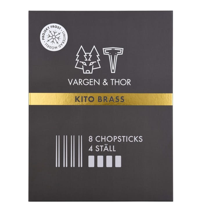 Baguettes Kito Chopsticks Lot de 4 - Laiton - Vargen & Thor