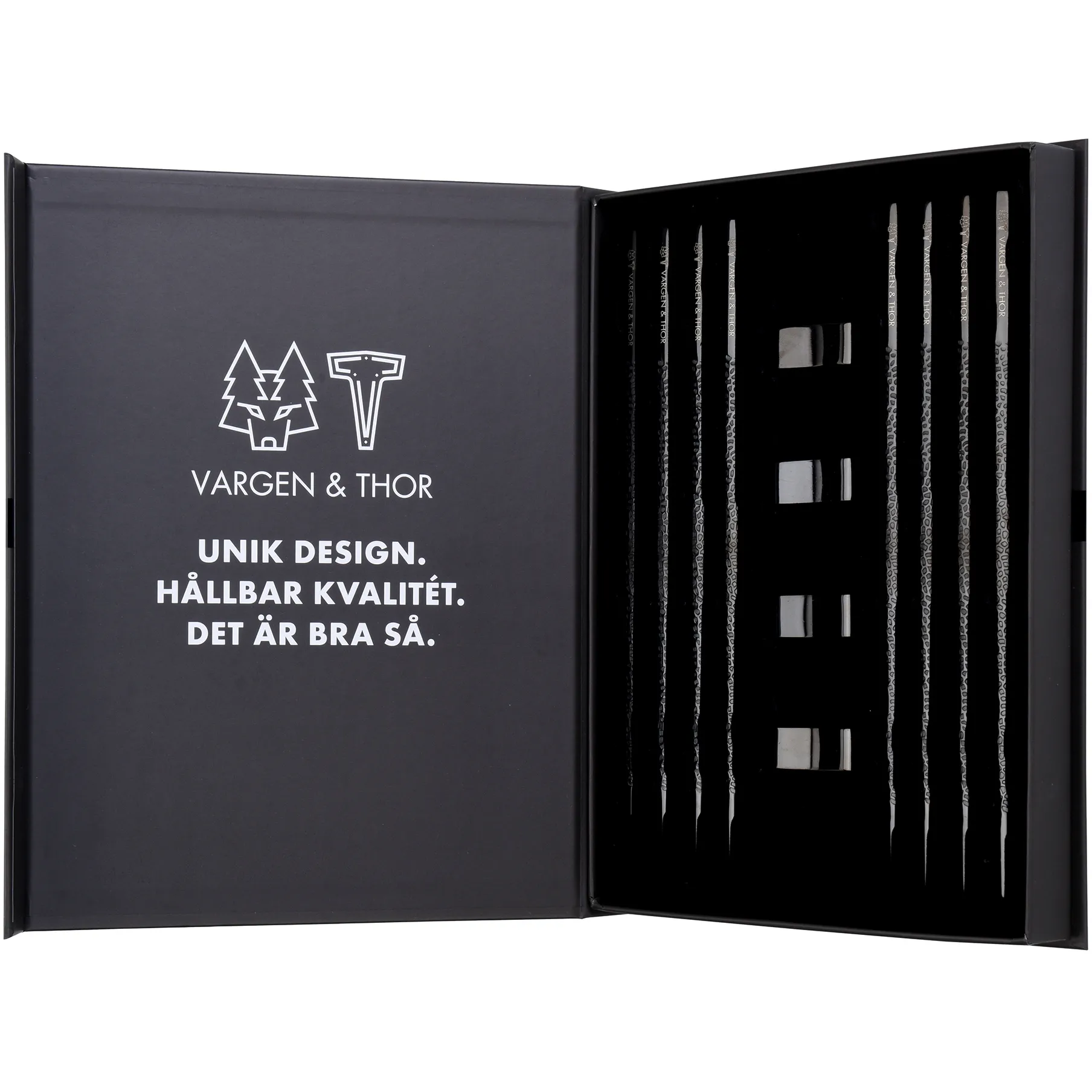 Baguettes Kito Chopsticks Lot de 4, Noir Vargen & Thor