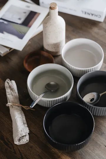 Bol à céréales Duga 70 cl, lot de 4 - Blanc, gris sable, anthracite, noir - Vargen & Thor