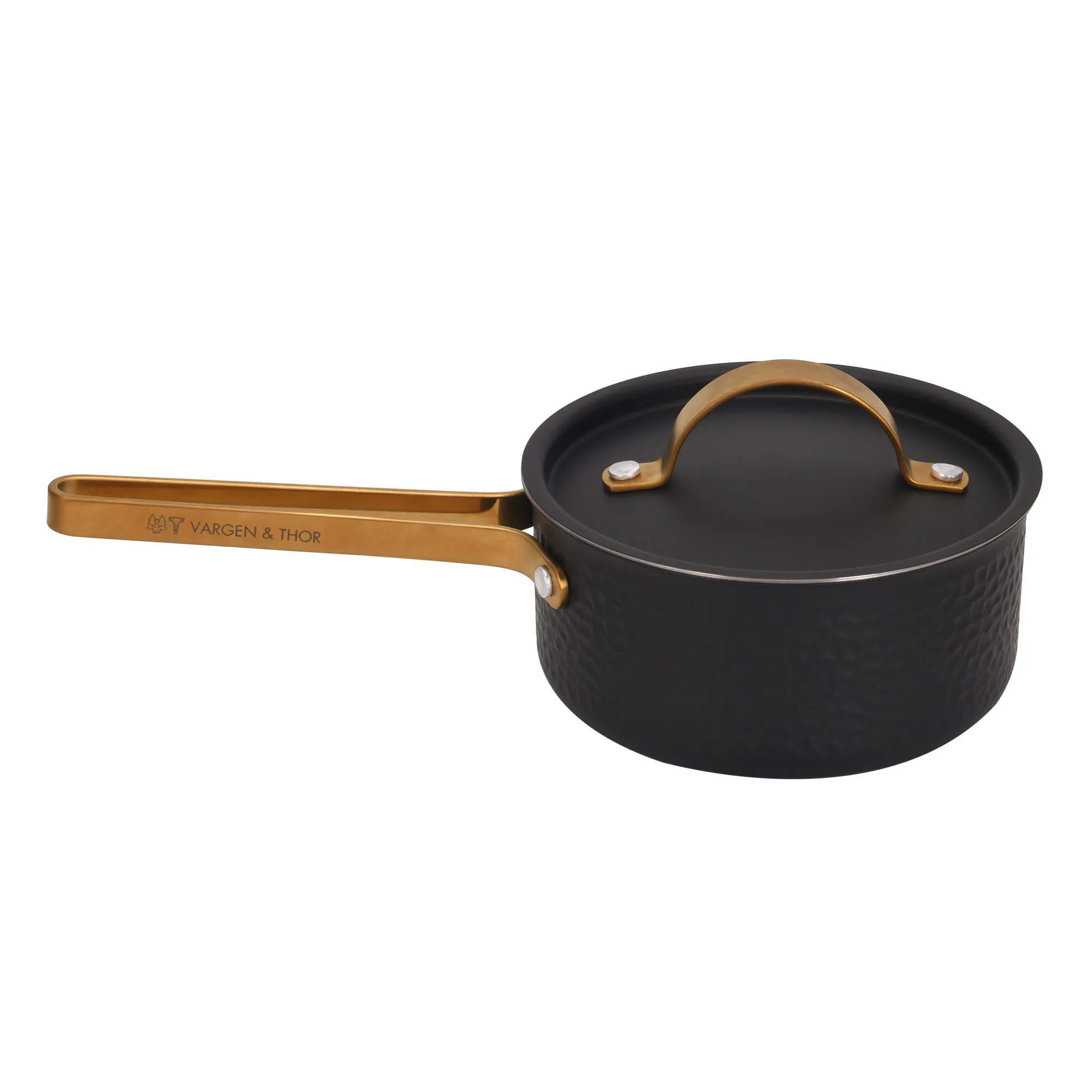 Casserole martelée noire avec couvercle Arvet, Viggo, 1 L Vargen & Thor