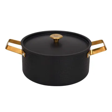 Cocotte martelée noire avec couvercle Arvet - Mio, 4 L - Vargen & Thor