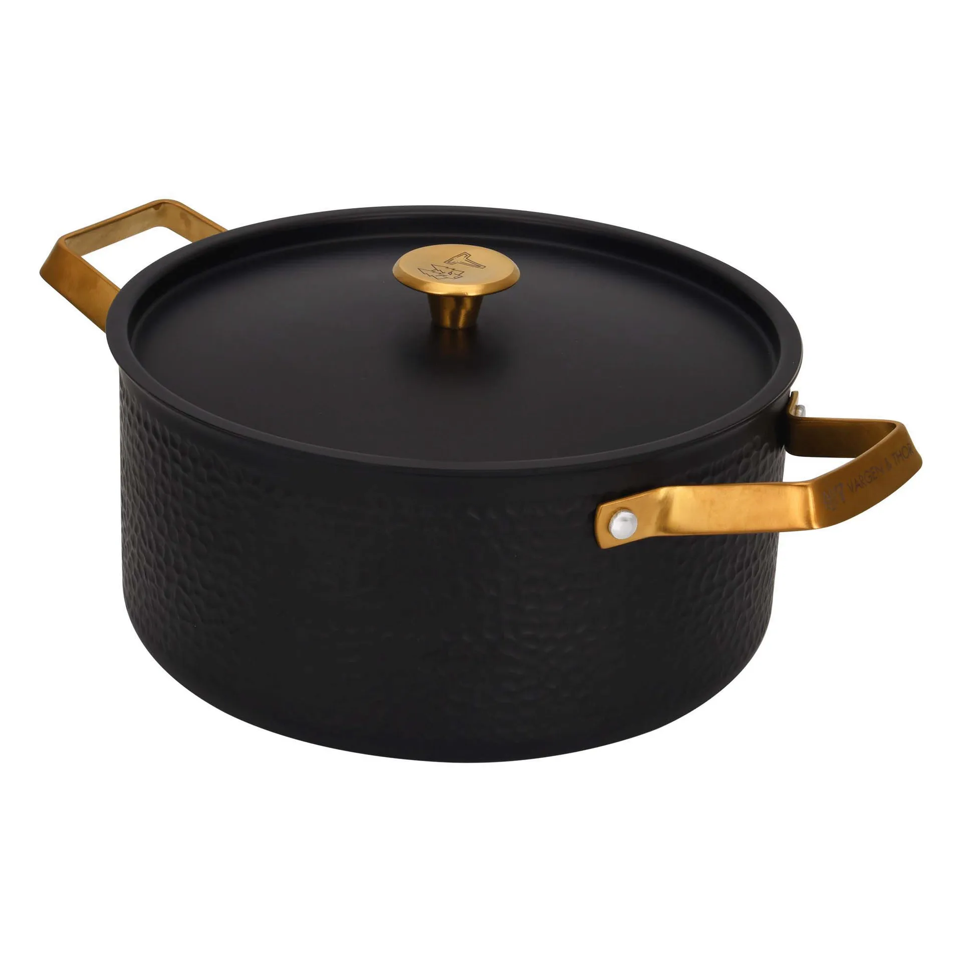 Cocotte martelée noire avec couvercle Arvet, Mio, 4 L Vargen & Thor