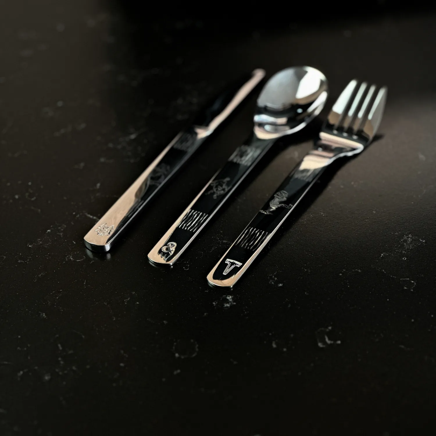 Couverts pour enfants Lupo Emil, 9 pièces, Argent Vargen & Thor