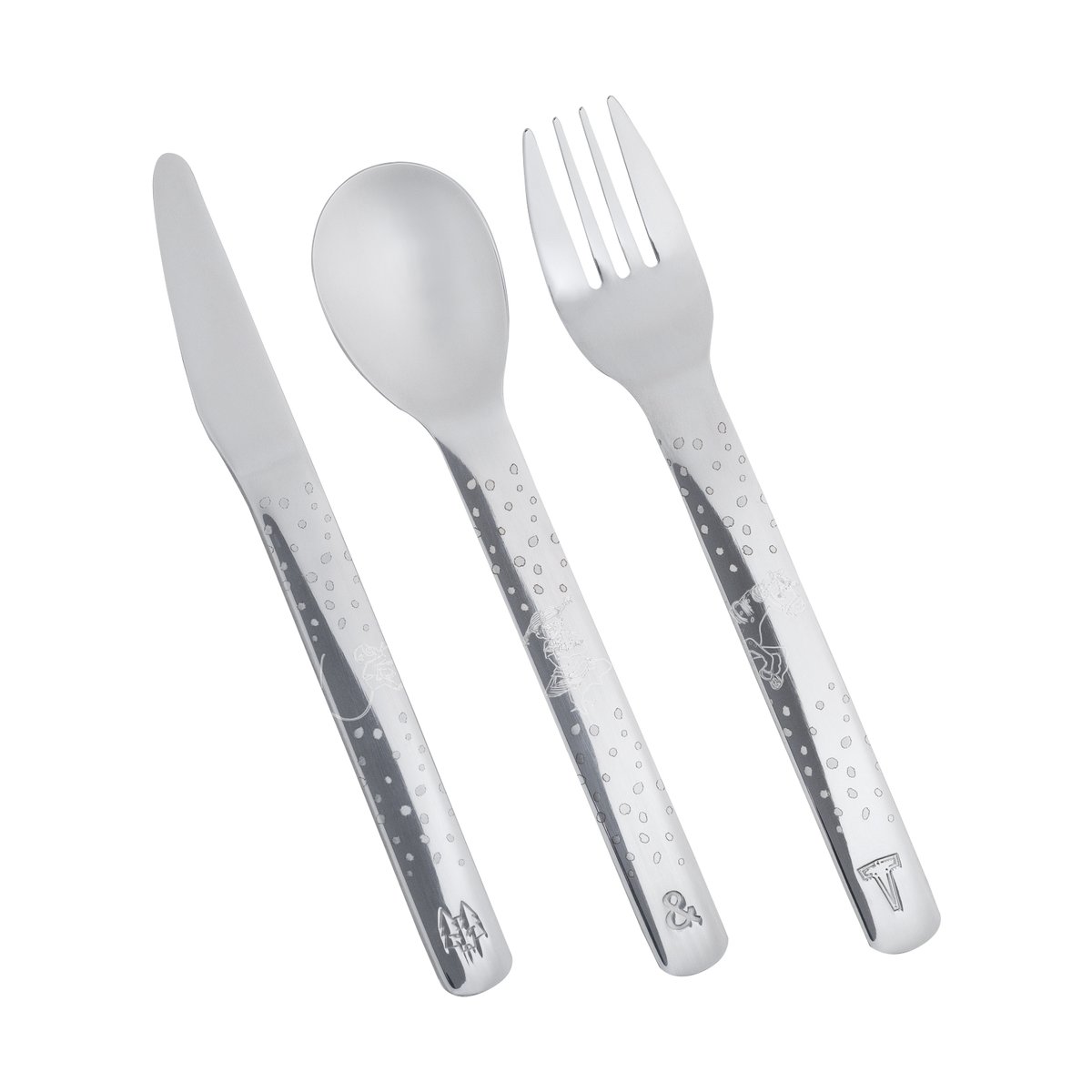 Vargen & Thor Couverts pour enfants Lupo Pippi, 9 pièces Argent