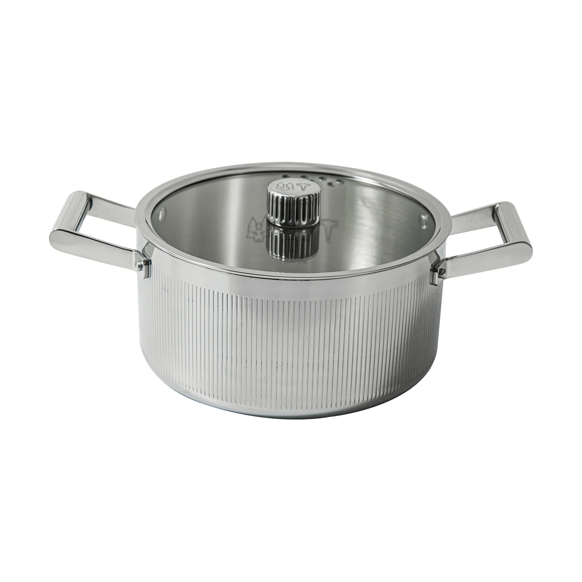 Vargen & Thor Glima cocotte Acier inoxydable, couvercle en verre, 4 L Vargen & Thor Glima cocotte Acier inoxydable, couvercle en verre, 4 L
