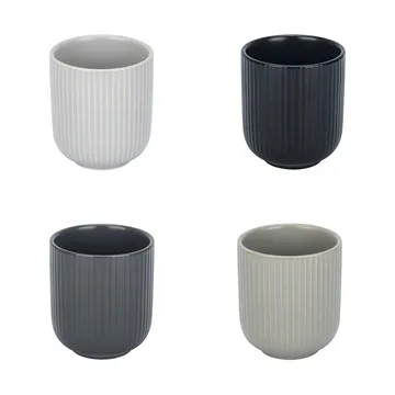 Mug Duga 20 cl, lot de 4 - Blanc, gris sable, anthracite, noir - Vargen & Thor