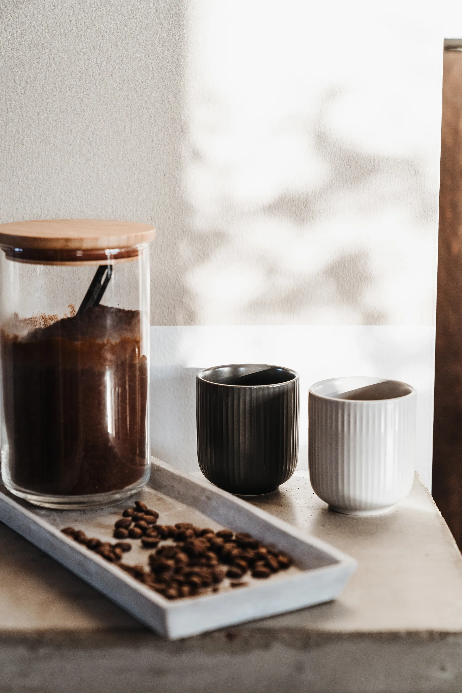 Mug Duga 20 cl, lot de 4, Blanc, gris sable, anthracite, noir Vargen & Thor