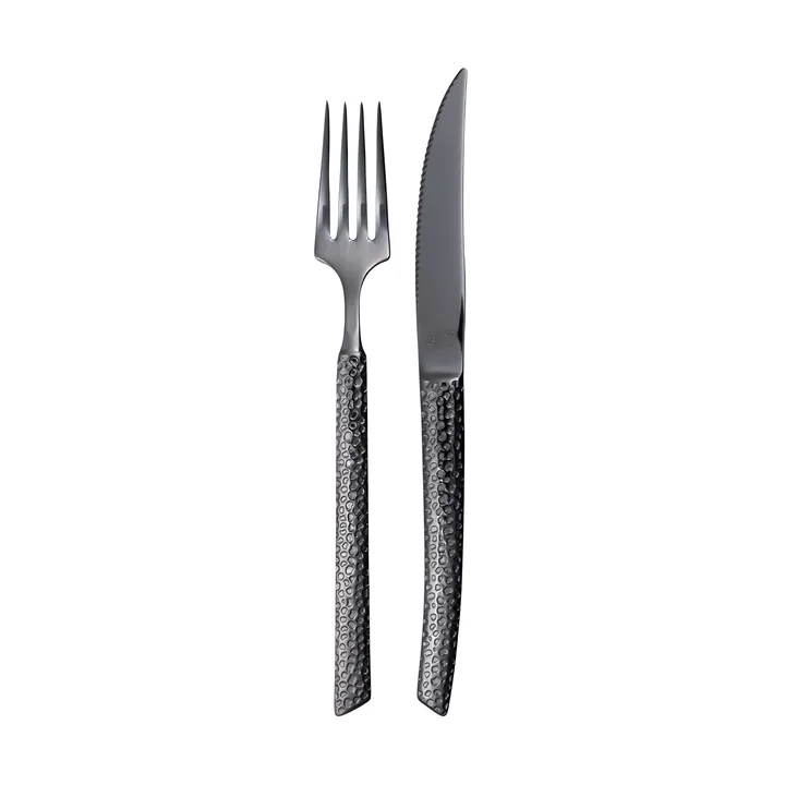 Set de couverts Lava - Anthracite, 8 pièces - Vargen & Thor