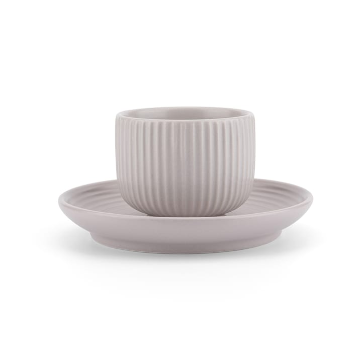 Tasse à espresso avec soucoupe Duga, lot de 4, Blanc, gris sable, anthracite, noir Vargen & Thor