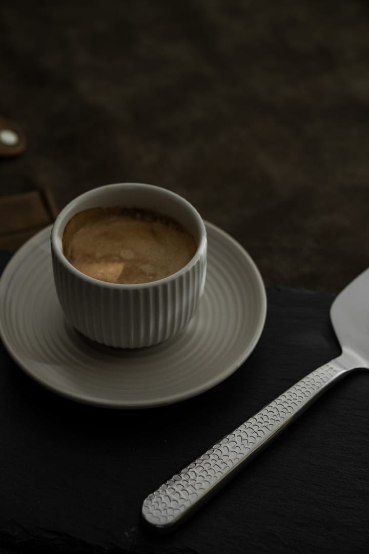 Tasse à espresso avec soucoupe Duga, lot de 4 - Blanc, gris sable, anthracite, noir - Vargen & Thor