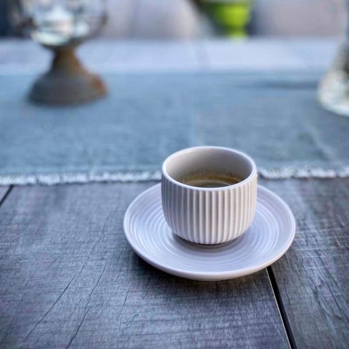 Tasse à espresso avec soucoupe Duga, lot de 4, Blanc, gris sable, anthracite, noir Vargen & Thor