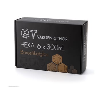 Verre Hexa 30 cl, lot de 6 - Transparent - Vargen & Thor