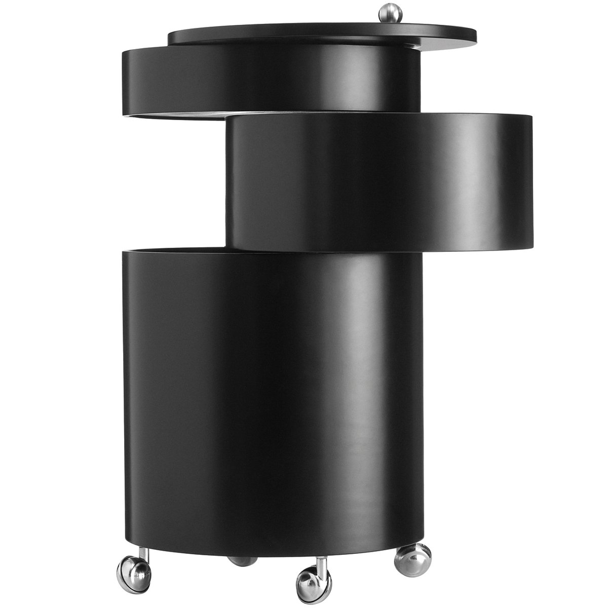 Verpan Chariot Barboy Noir | Design Scandinave | Tables d'appoint | Noir