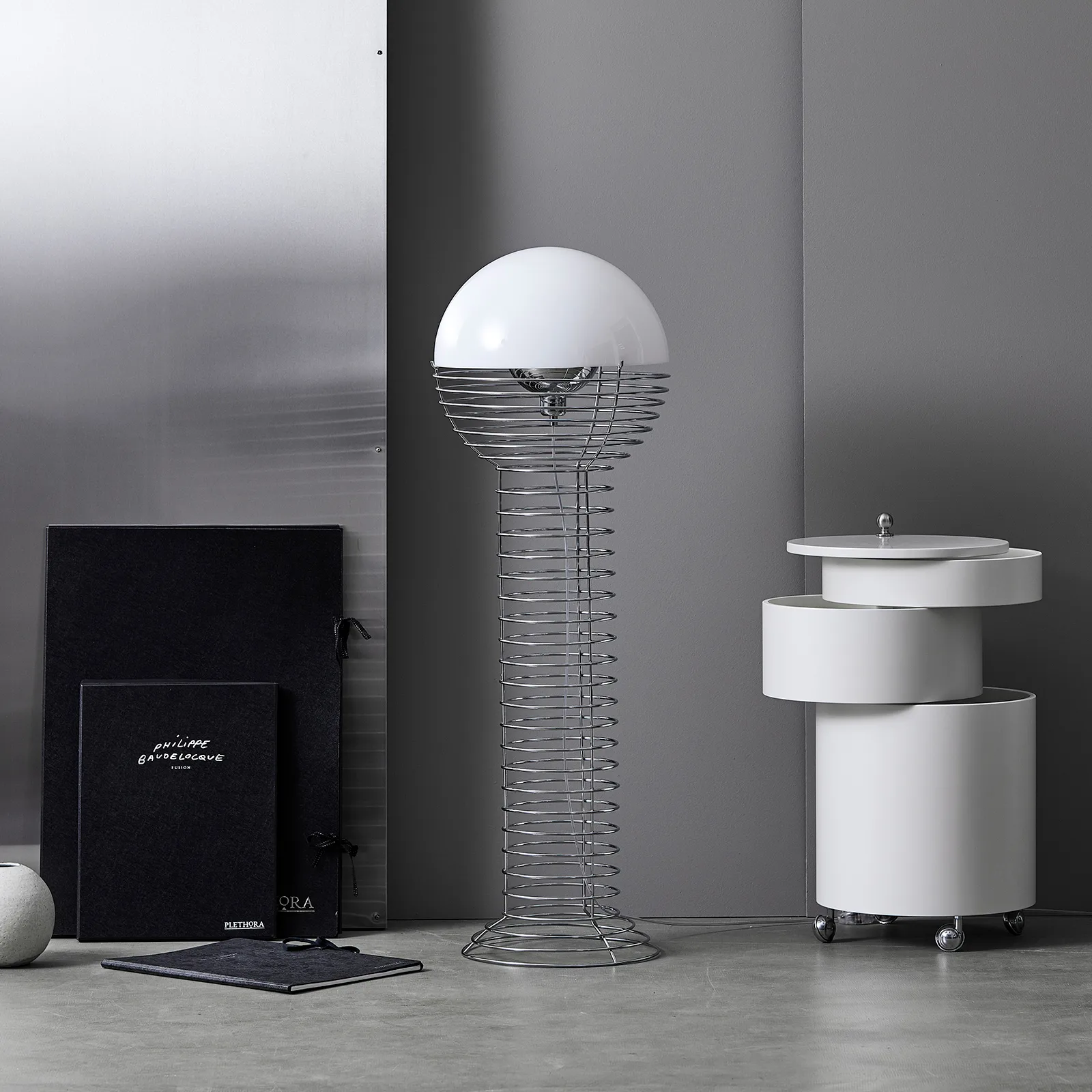 Lampadaire Wire, Blanc Verpan