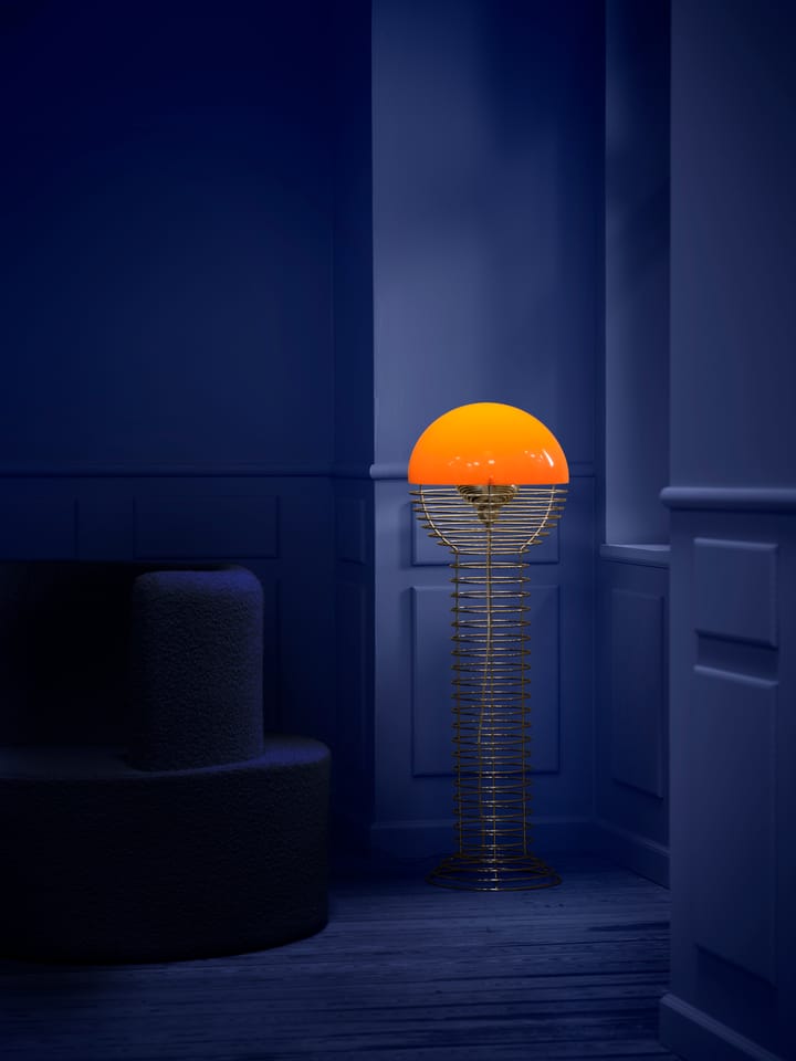 Lampadaire Wire, Chrome-orange Verpan