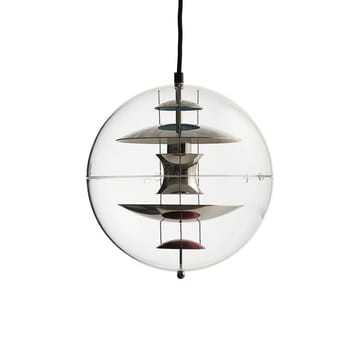 Lampe à suspension VP Globe Ø28 cm - Chrome-red-blue - Verpan
