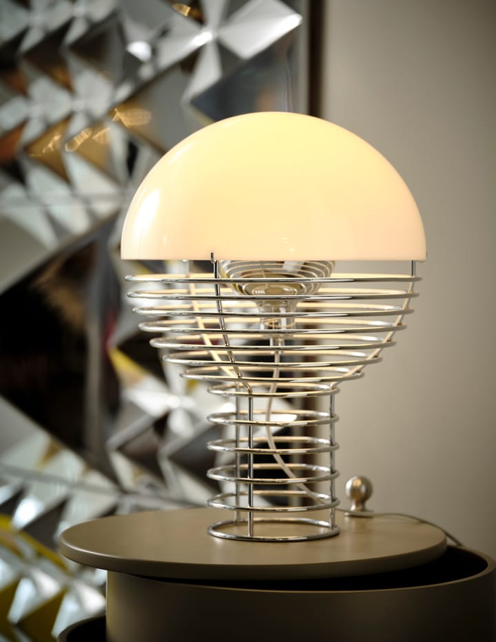 Lampe de table Wire Ø30 cm, Chrome-white Verpan