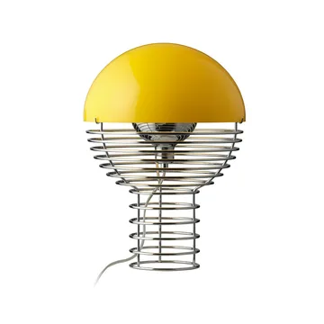 Lampe de table Wire Ø30 cm - Chrome-yellow - Verpan