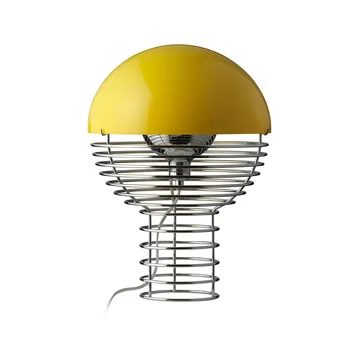 Lampe de table Wire Ø30 cm - Chrome-yellow - Verpan