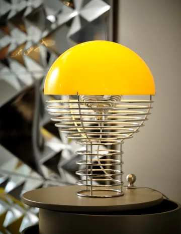 Lampe de table Wire Ø30 cm - Chrome-yellow - Verpan