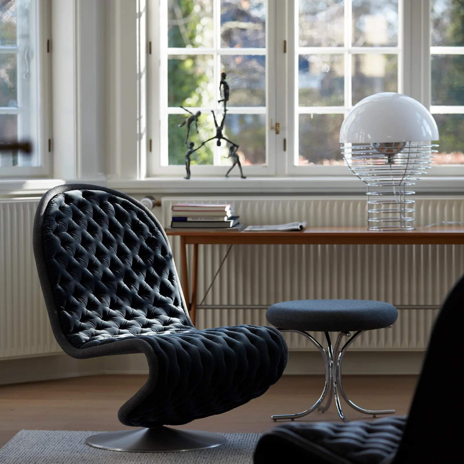 Lampe de table Wire Ø40 cm, Blanc Verpan