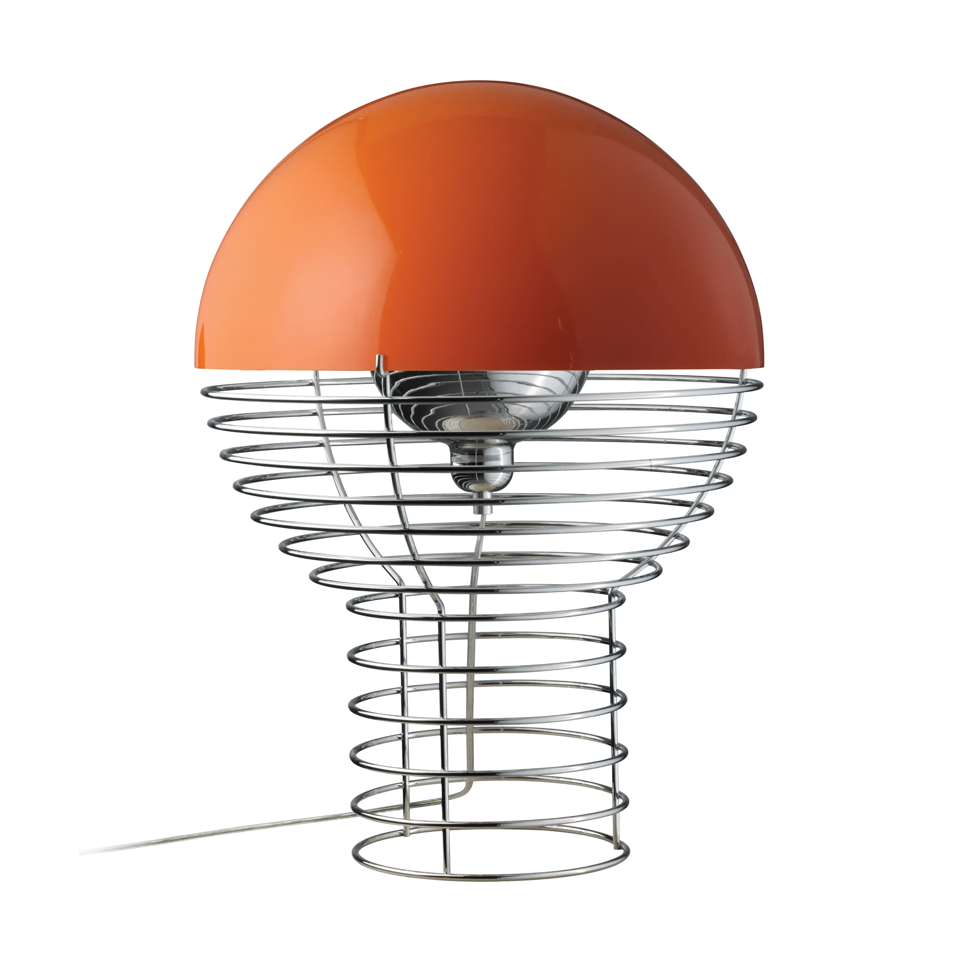 Lampe de table Wire Ø40 cm, Chrome-orange Verpan