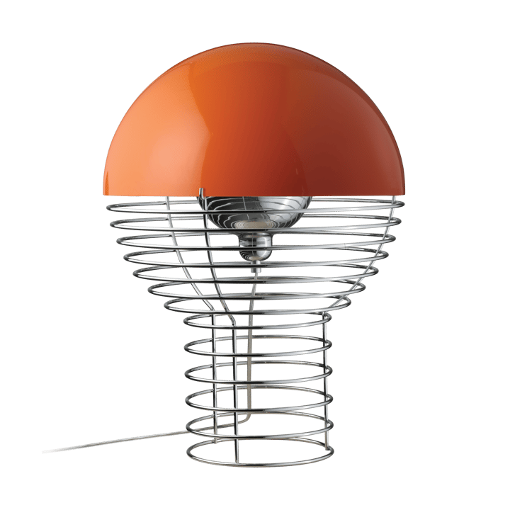 Lampe de table Wire Ø40 cm - Chrome-orange - Verpan