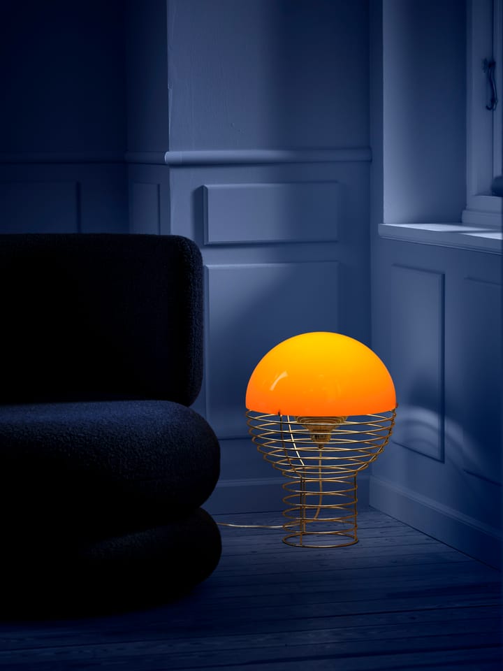 Lampe de table Wire Ø40 cm, Chrome-orange Verpan