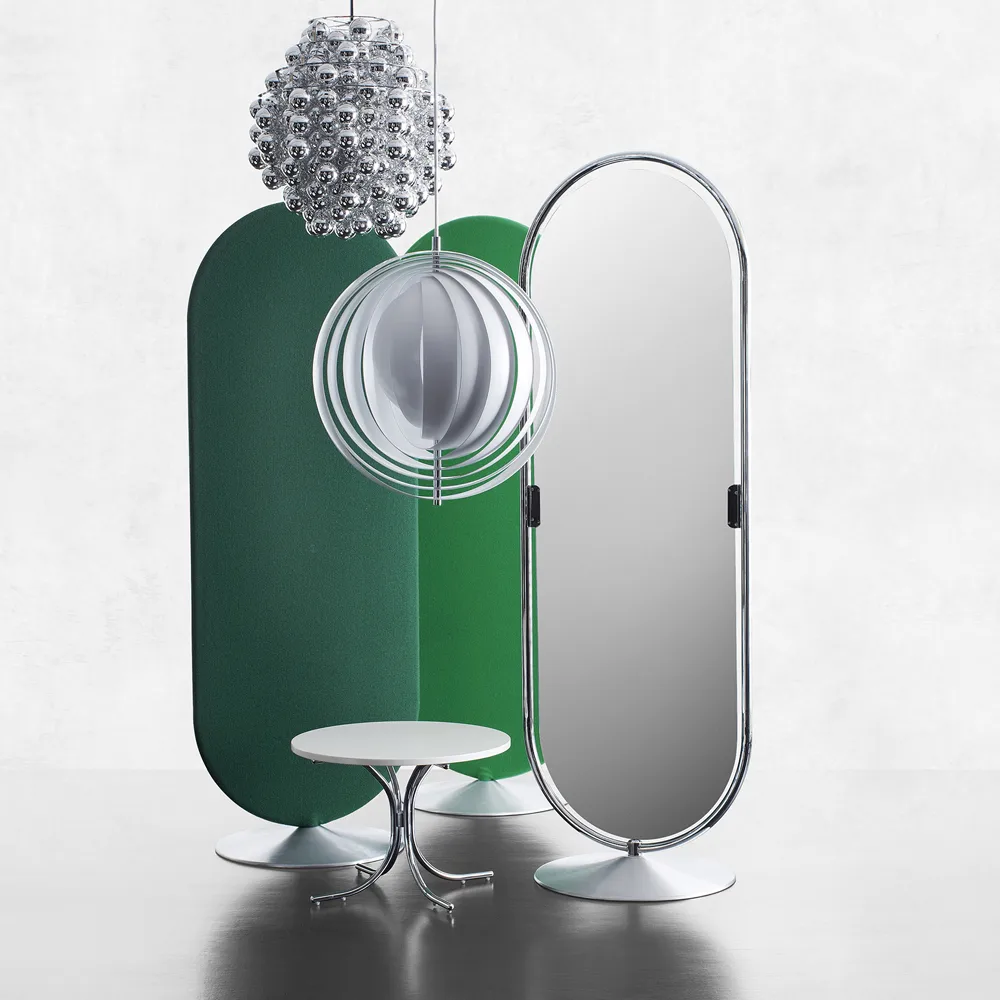 Miroir plein pied Panton System 123, chrome Verpan