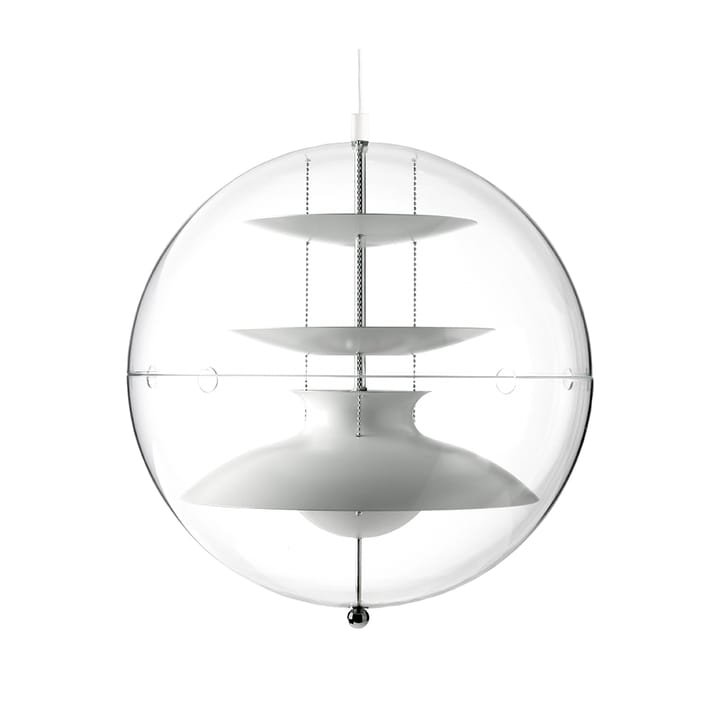 Suspension Panto - blanc, large, acrylique transparent - Verpan