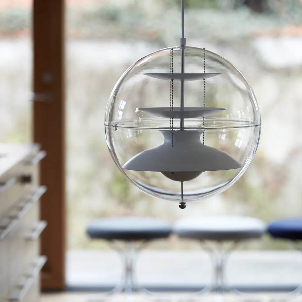Suspension Panto, blanc, small, acrylique transparent Verpan